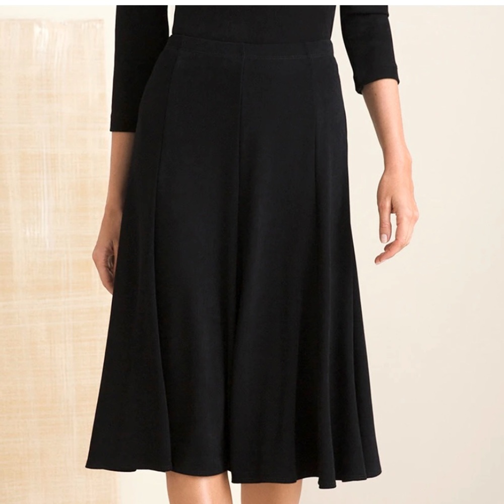 Lulu’s Black Flare Midi Skirt